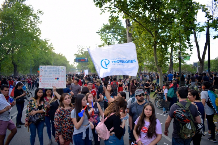 marcha profes plaza italia
