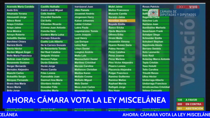AHORA_ CÁMARA VOTA LA LEY MISCELÁNEA_Moment