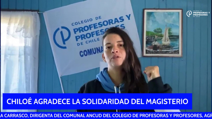 CHILOÉ AGRADECE LA SOLIDARIDAD DEL MAGISTERIO_Moment