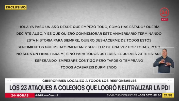 Identifican a 23 responsables de amenazas de _masacre escolar_ – frame at 4m50s