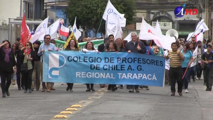Profesores de 25 colegios de Iquique se sumaron al paro nacional de 24 horas_Moment