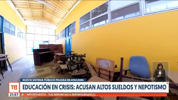 Educación en crisis en Atacama, acusan altos sueldos y nepotismo #ReportajesT13 – frame at 4m26s