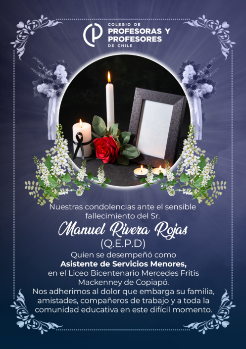 NUESTRAS CONDOLENCIAS ANTE EL SENSIBLE FALLECIMIENTO DEL SR. MANUEL ...